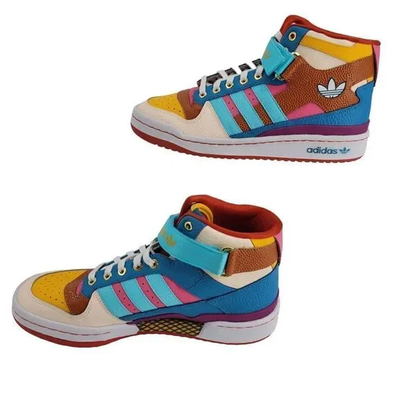 Limited Edition Adidas High‎ Top Sneakers Sz 6 Multicolored Kidcore Streetwear